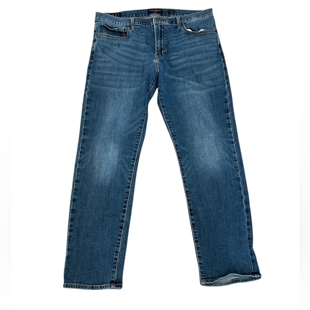 Lucky Brand Medium Wash 221 Straight Stretch Denim Jeans Mens Sz 36x30